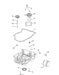Kohler Cv732-3015 Oil Pan And Lubrication Diagram and Parts List for Z-FORCESZ48 (53ATDFJB-53ATDFJB050)(2014) Cub Cadet Lawn Tractor